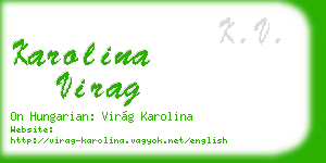 karolina virag business card